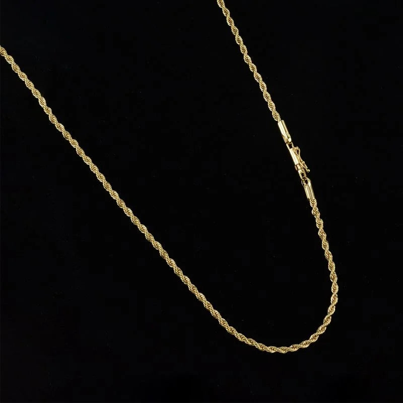 Corrente Cordão Baiano 3mm com Fecho Canhão