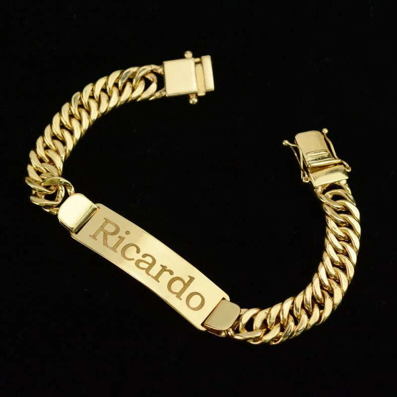 Pulseira Grumet Dupla 10mm Oca e Chapa Personalizada com Gravação a Laser