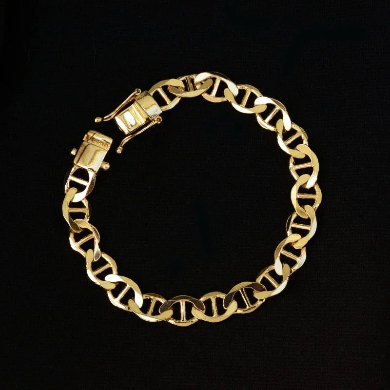 Pulseira Piastrine 9mm com Fecho Gaveta Dupla