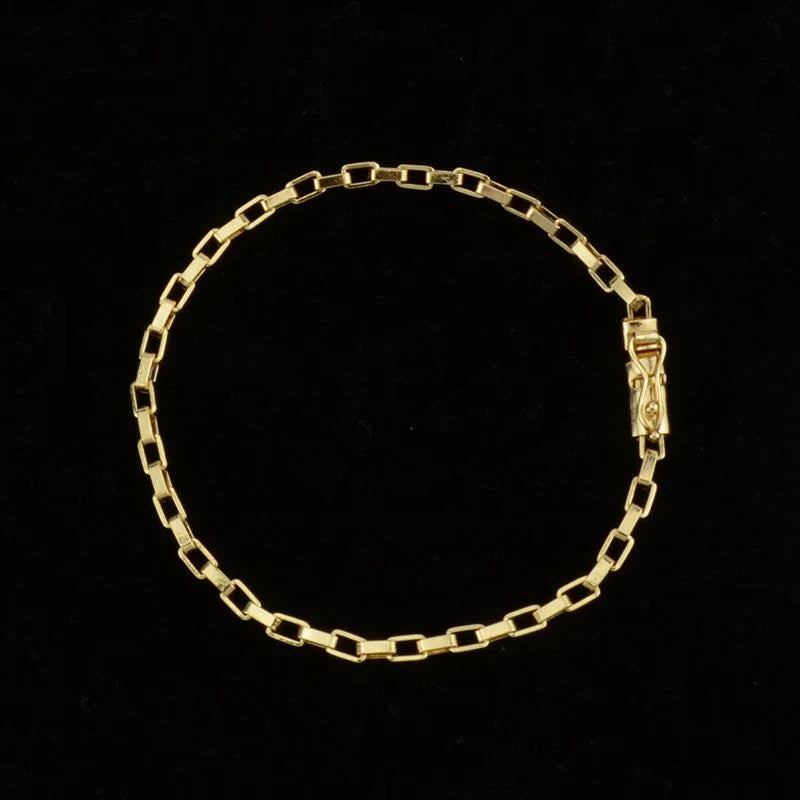 Pulseira Veneziana Tijolinho 3mm com Fecho Gaveta